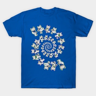 Dancing Grateful Wolves spriral T-Shirt